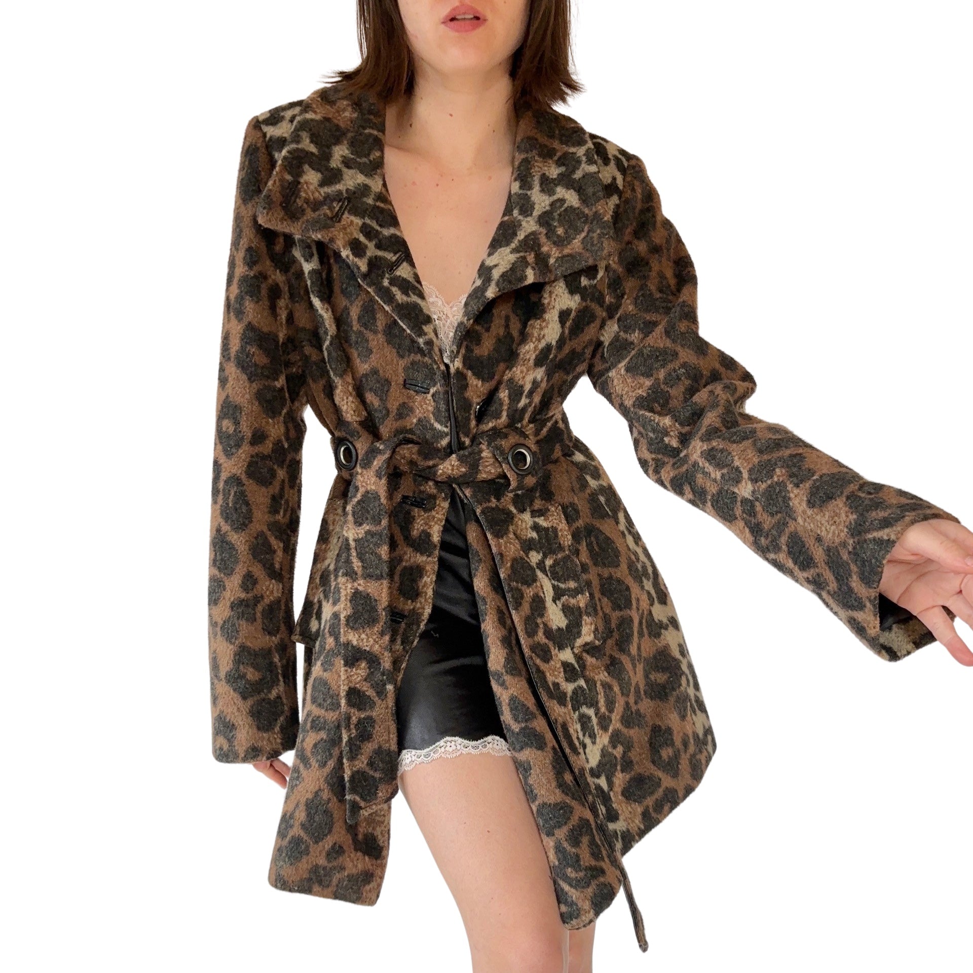Via Spiga Leopard Coat (L)