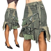 Vintage Distressed Patchwork Skirt (M)