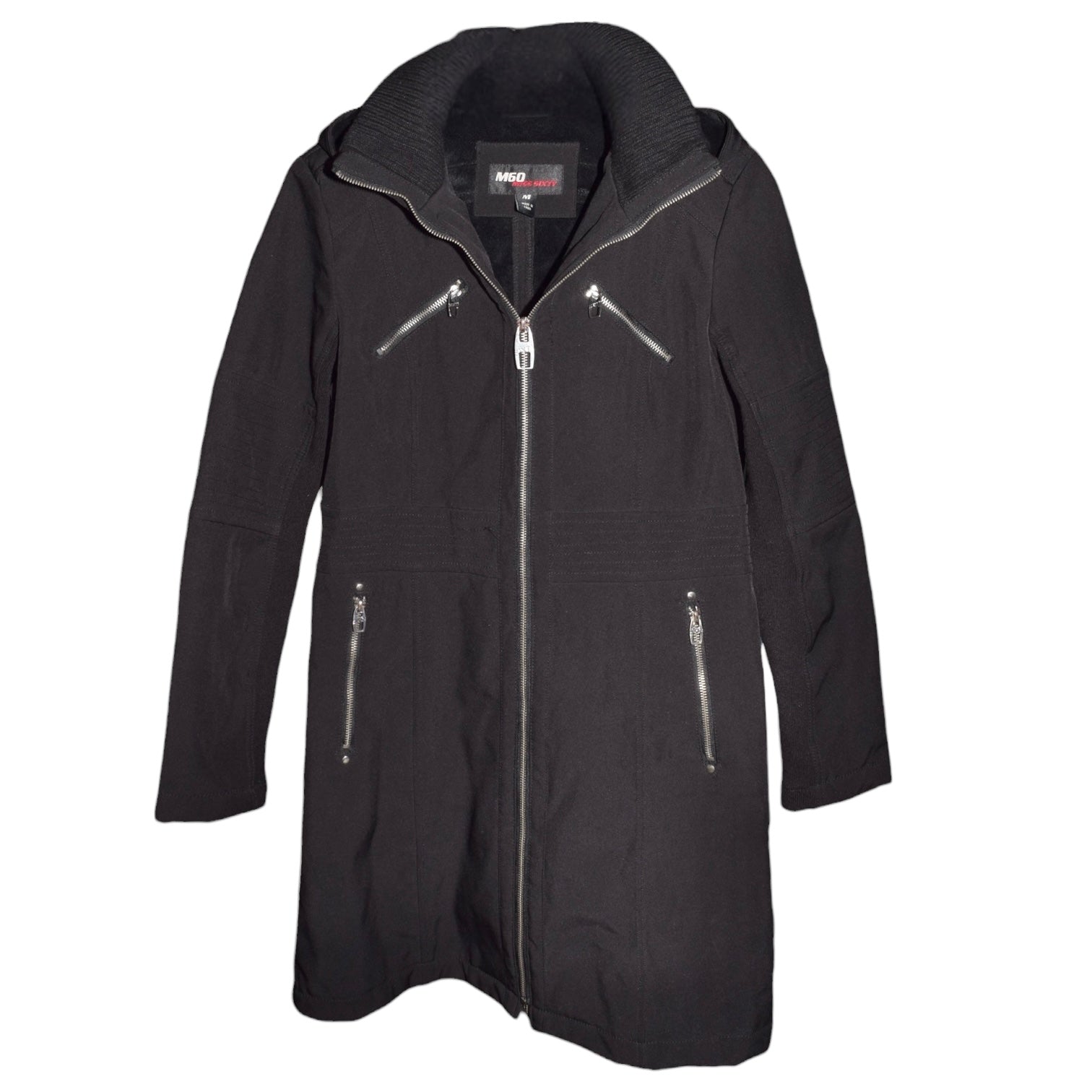 Miss Sixty M60 Black Zip Front Coat (M)