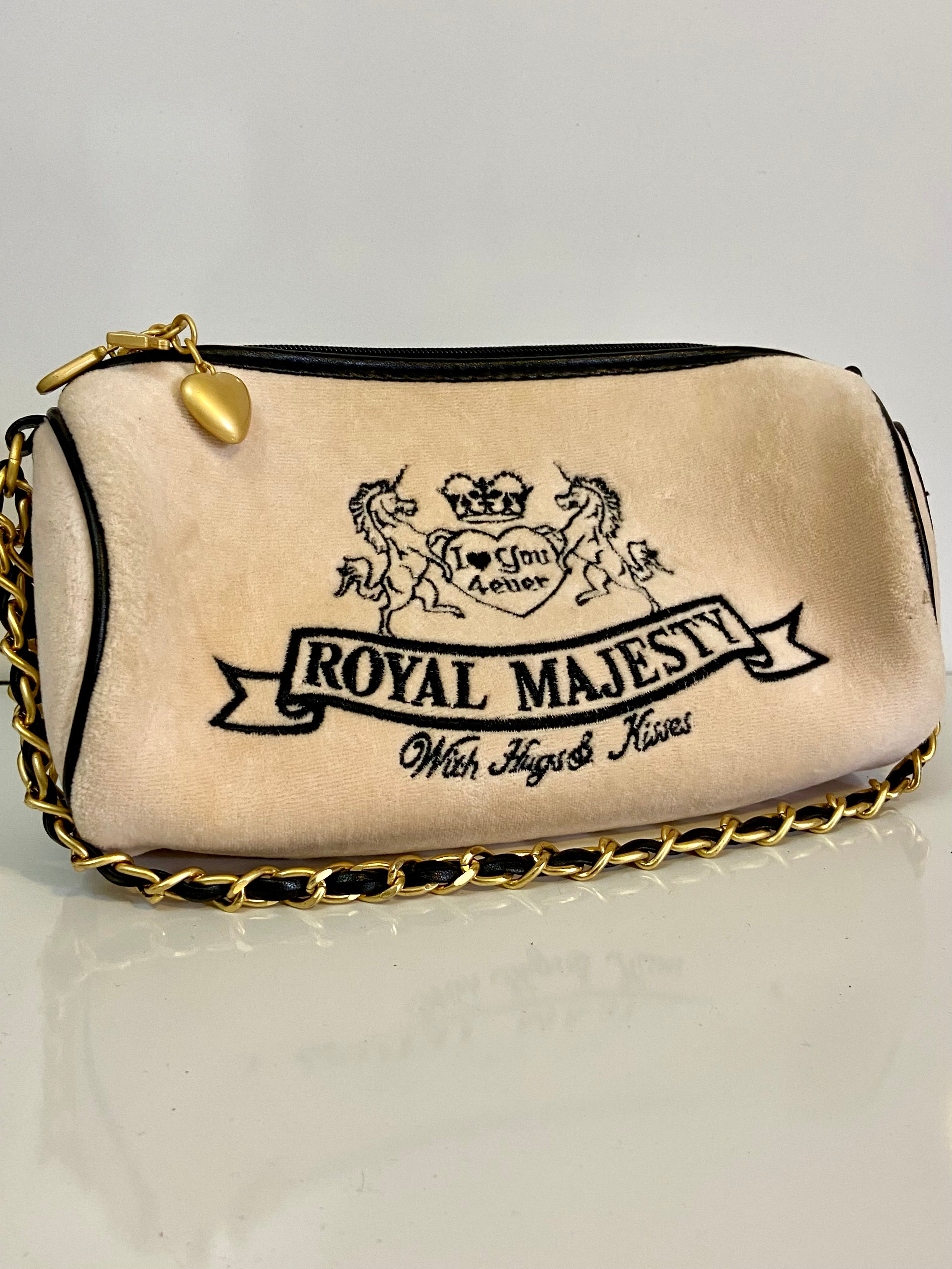 Royal Majesty I Love You 4ever Velour Purse