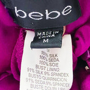 Y2K Bebe Fuchsia Silk Halter Top (M)