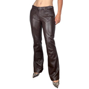 Vintage Chocolate Leather Flares (S)