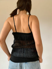 Y2K Noir Cami - XS/S