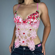 Fruity Floral Doily Top (S)