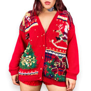 90s Chunky Christmas Cardigan (L/XL)