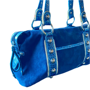 Navy blue Jenna de Rossi
leather studded bag