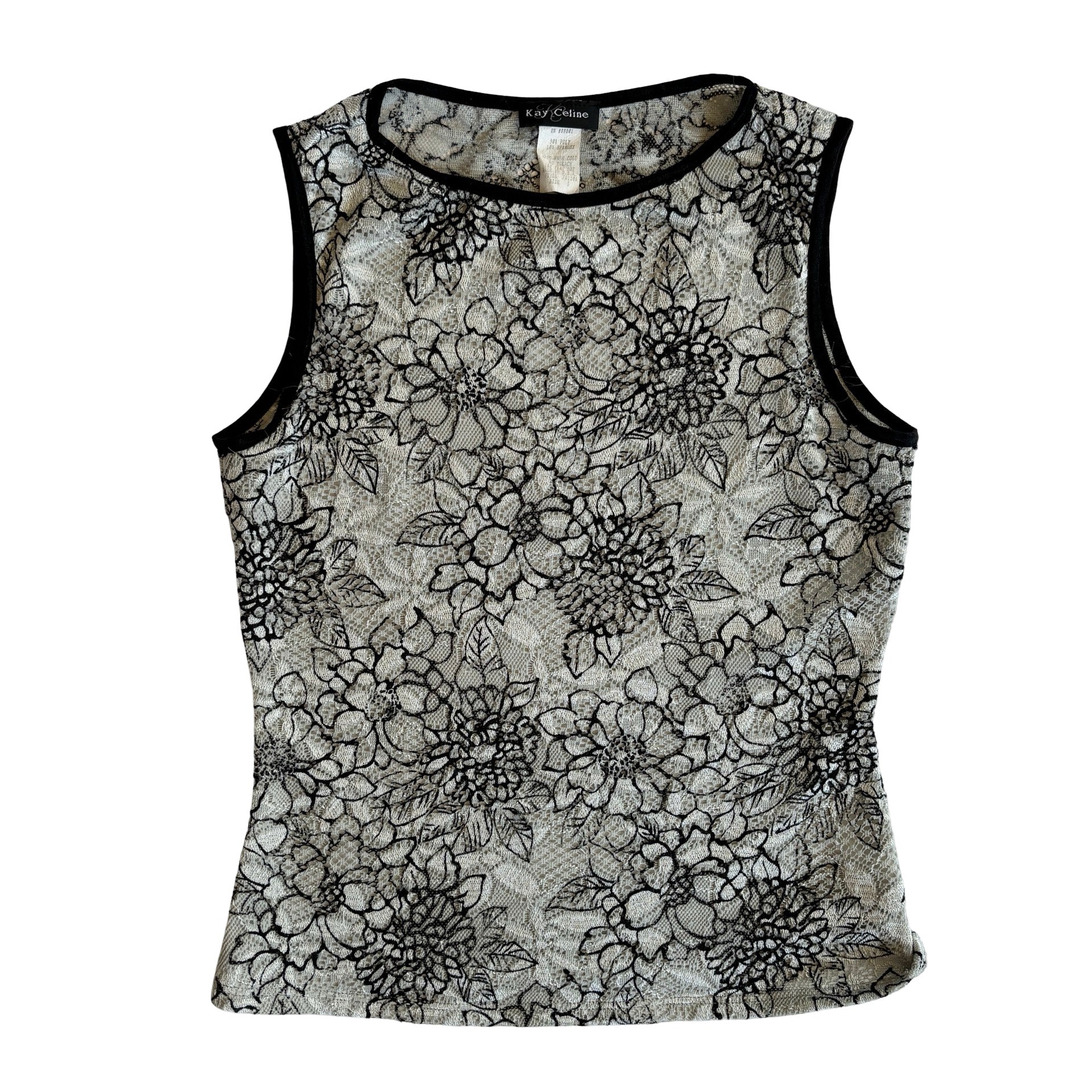 90s Floral Lace Tank (S)