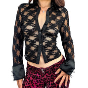 90s Italian Lace Button Down (M/L)