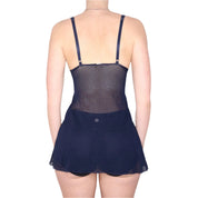 Y2K Italian Navy Lingerie Slip (XS/S)