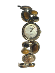 2000s golden stone & pearl watch