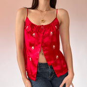 90s Cherry Silk Cami (M)