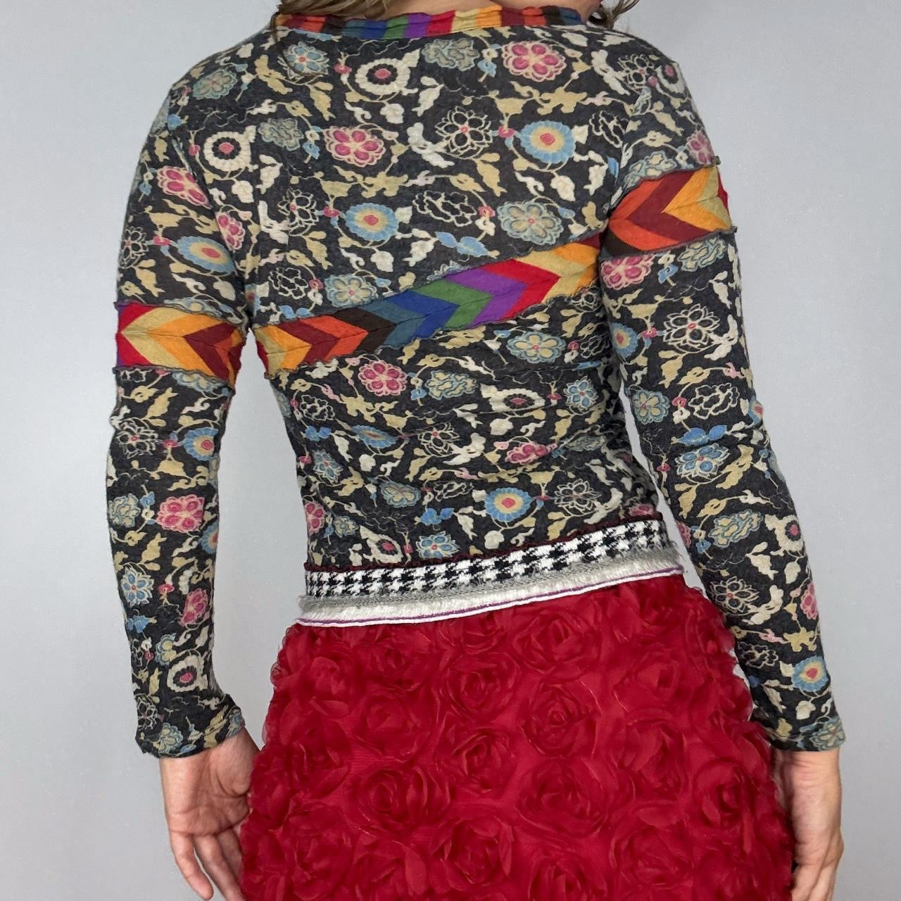 Pianura Studio Mixed Print Italian Patchwork Knit (S/M)