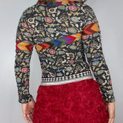 Pianura Studio Mixed Print Italian Patchwork Knit (S/M)
