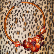 Vintage Wire-Wrapped Shell Flower Necklace