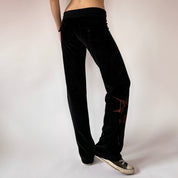 BCBG Y2K Velour Track Pants (XS)