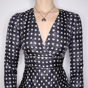 Y2K MAXMARA Silk Star Maxi Dress (S) 