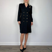 Vintage Pinstripe Suit Dress (L)