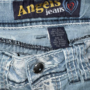 Y2K Angels Faded Flare Jeans (M)