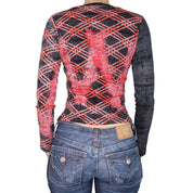 Y2K CUSTO BARCELONA Graphic Long Sleeve Top (S)