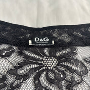 D&G Sheer Lace Ribbon Top (M)