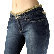 Miss Sixty Fur Trim Flare Jeans (M)