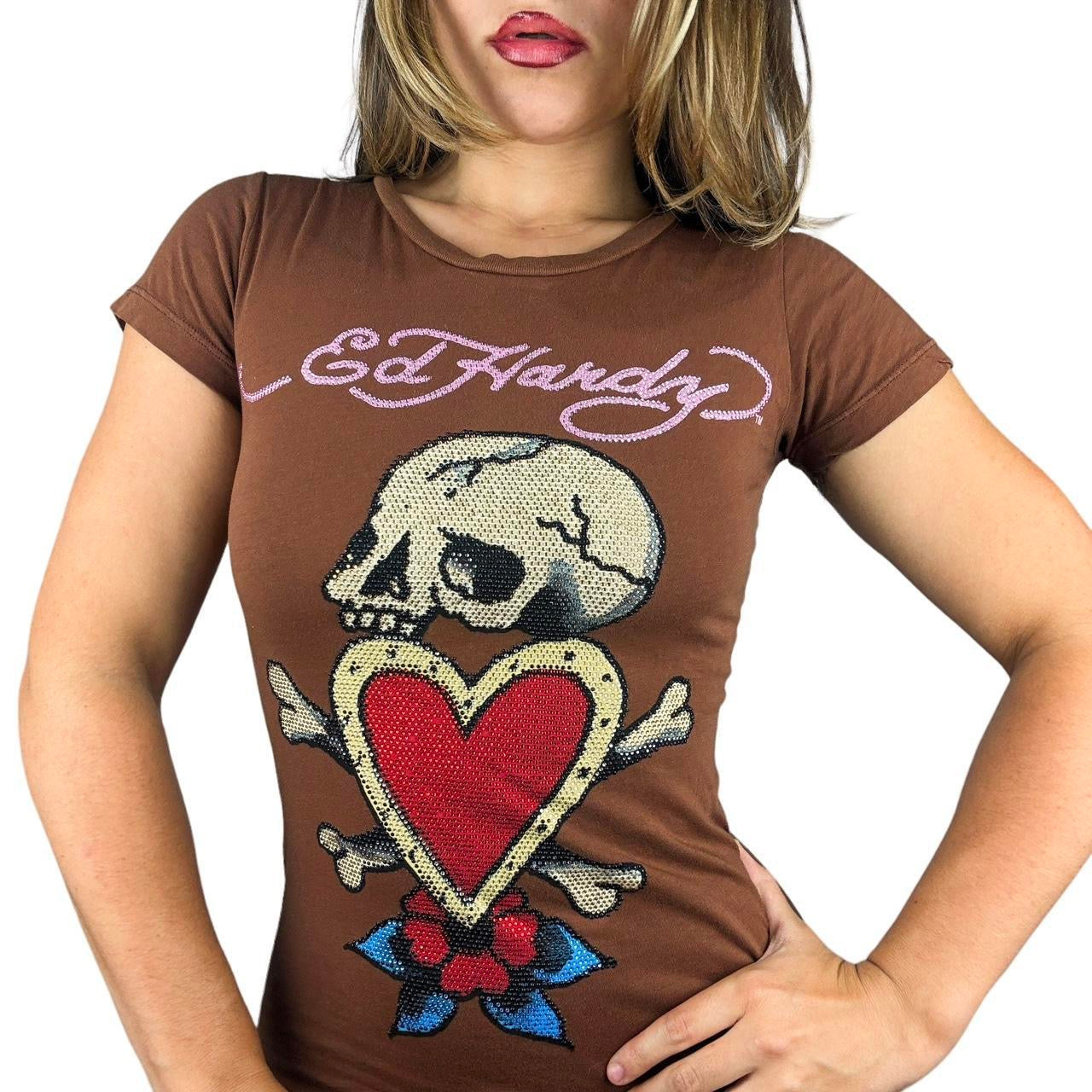 Ed Hardy Y2K Diamanté Mini Dress (S) Ed Hardy Y2K Diamanté Mini Dress (S)