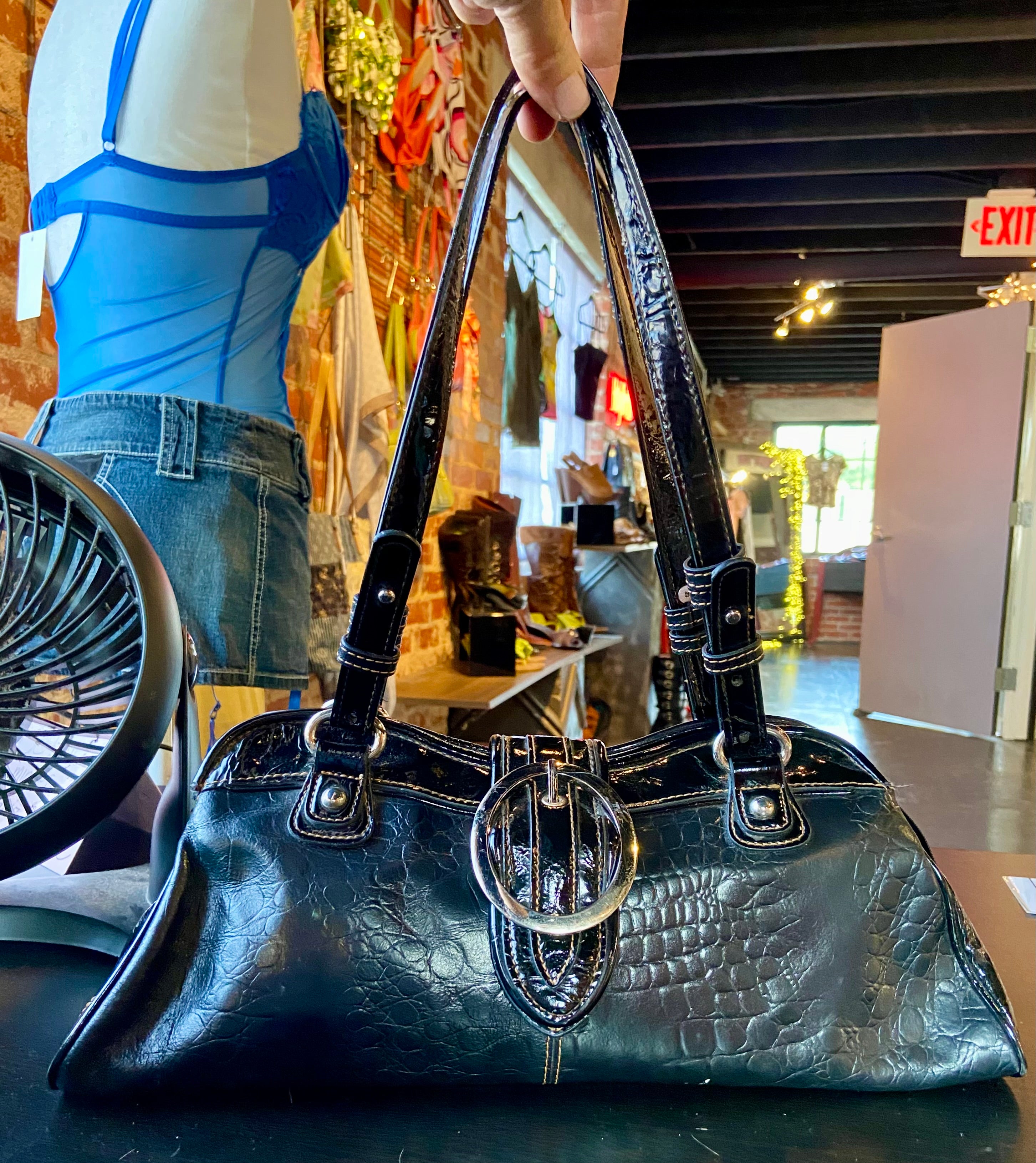 Mac two tone leather bag