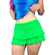 Y2K Acid Green Mesh Micro Skirt (XS)