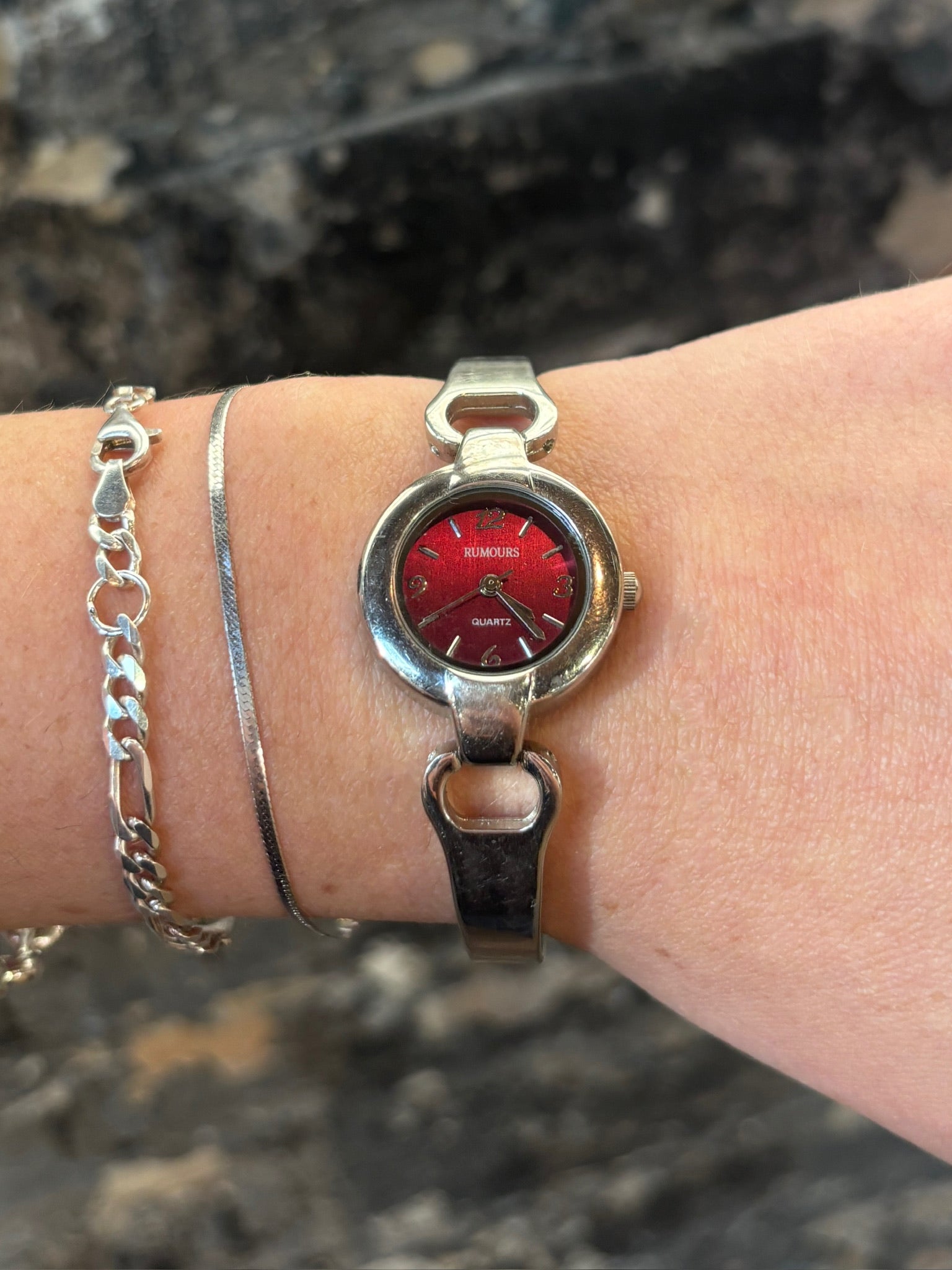 2000s Blood Red Rumors Wristwatch