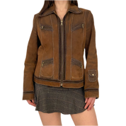 Guess Brown Leather Jacket (S)