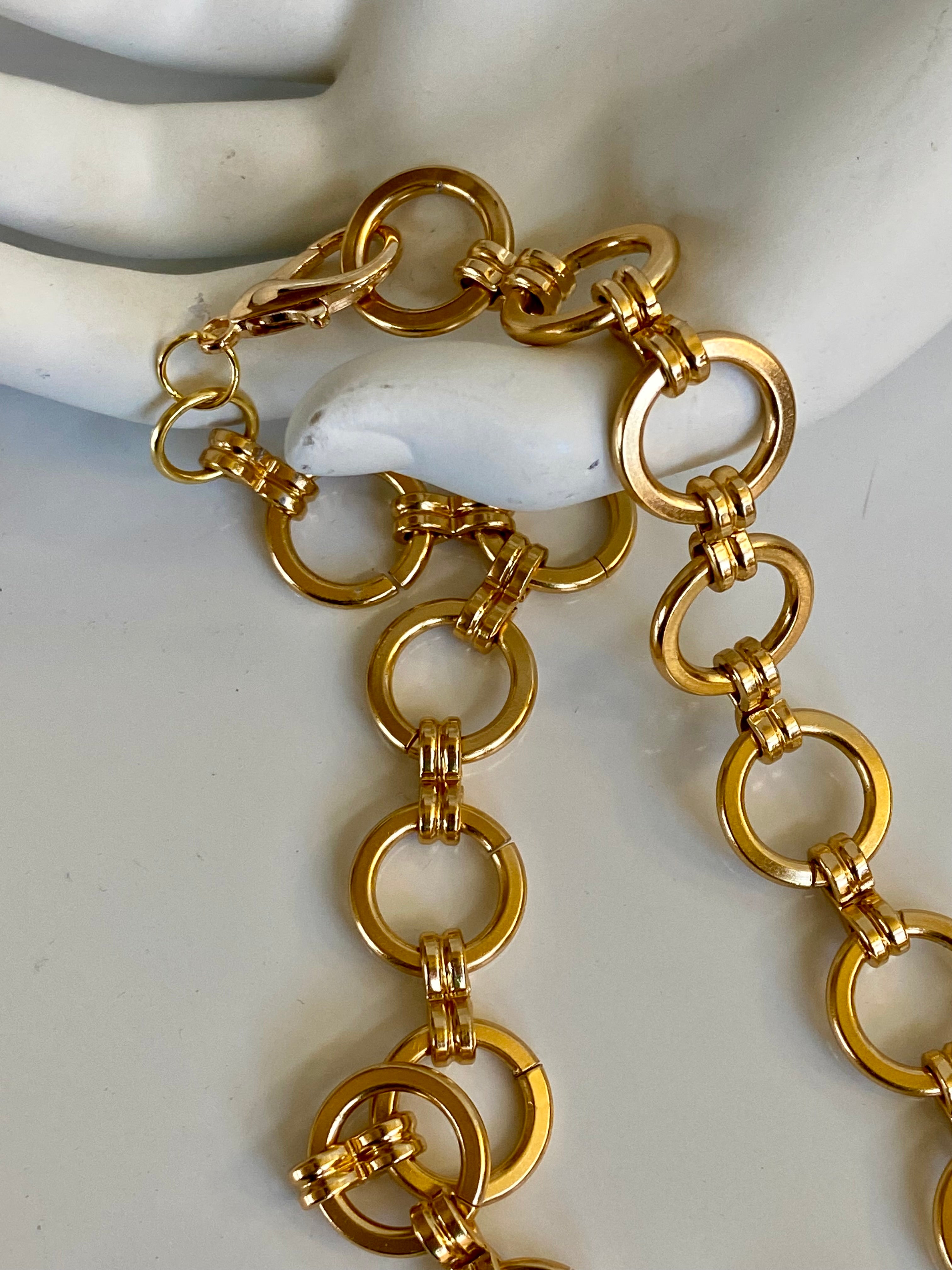 Gold watch choker