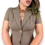 2000s DKNY Short Sleeve Blazer (M)