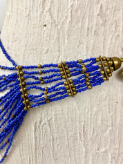 Blue beads belt