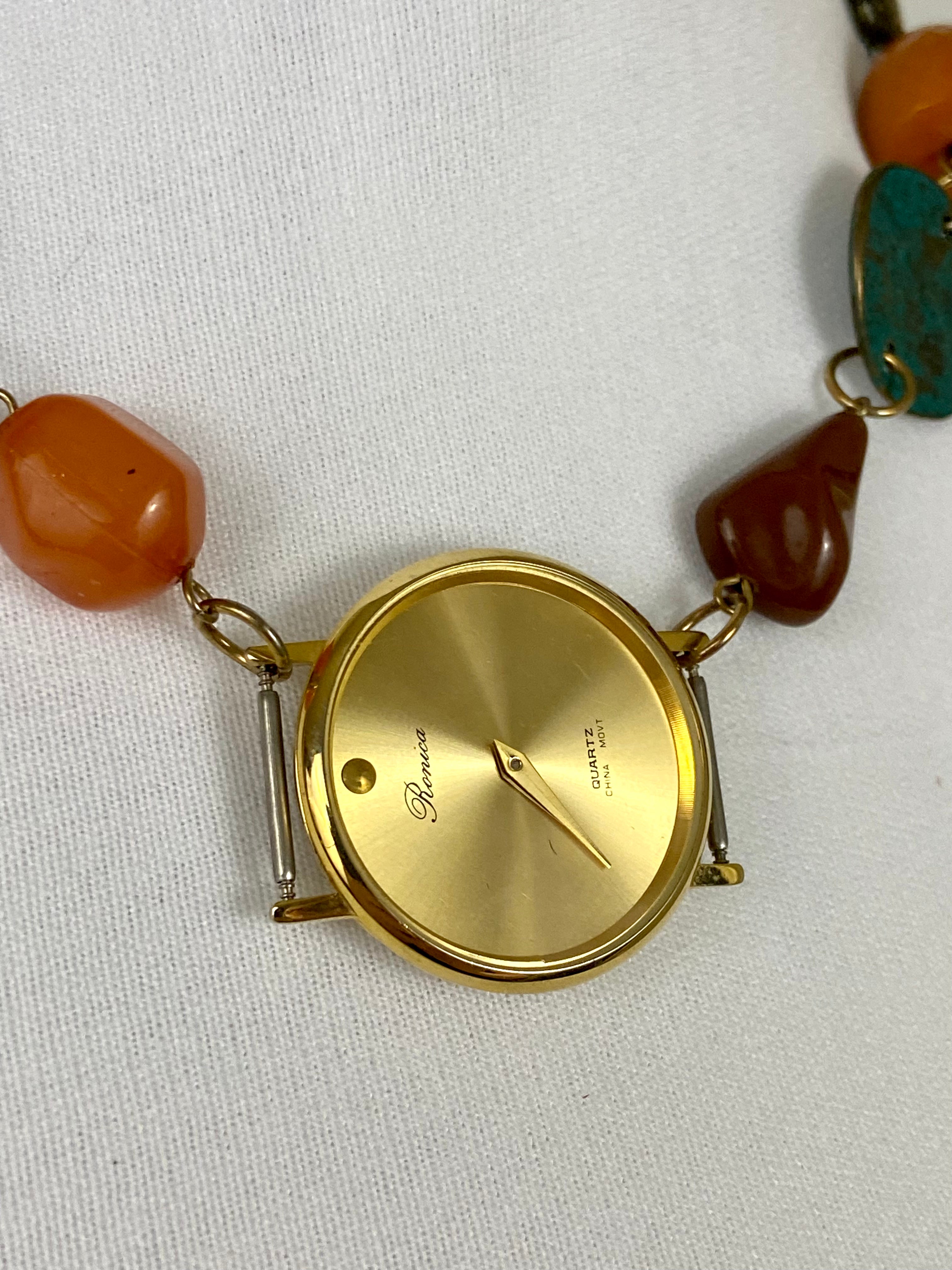 Multi colored beads watch ⏱️choker