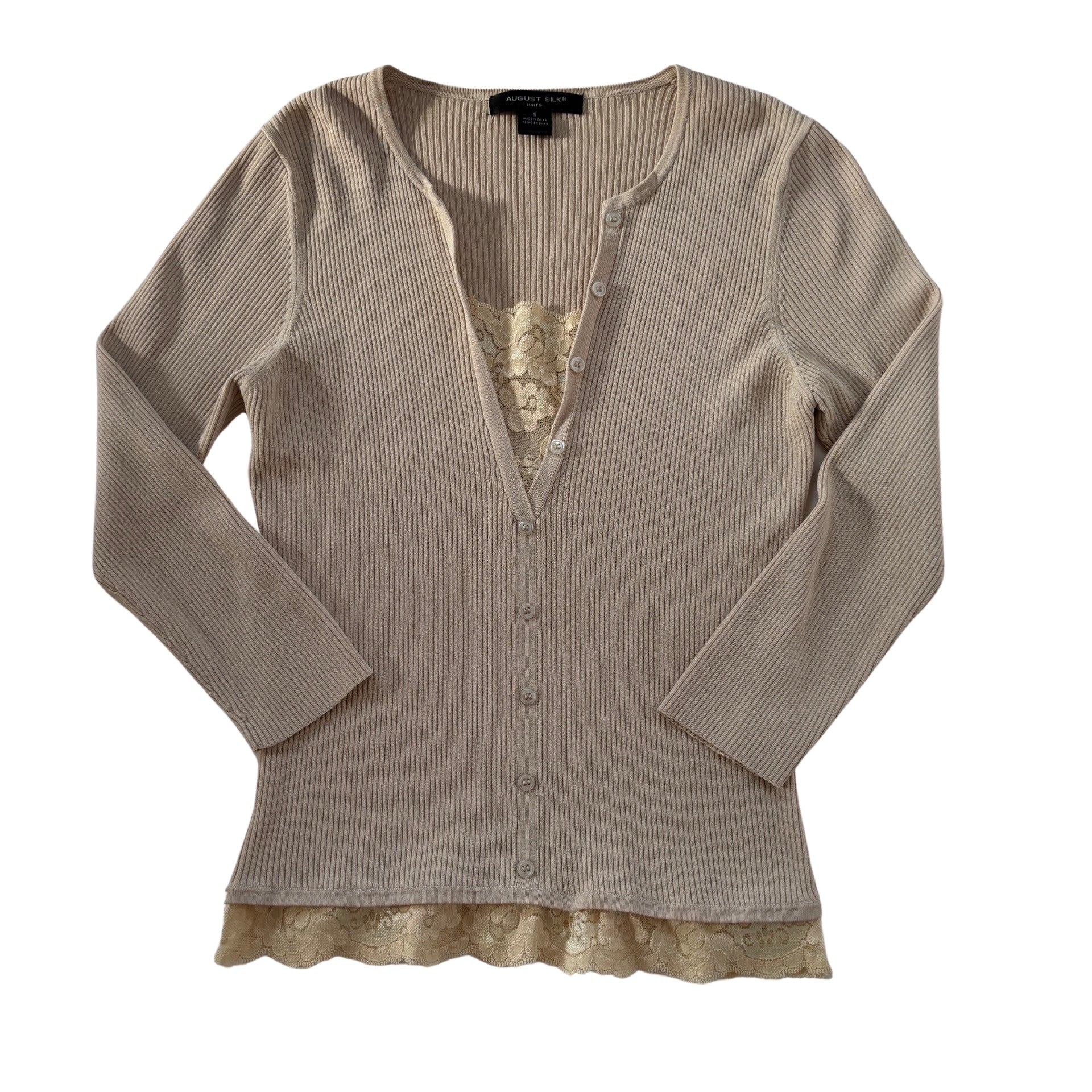 2000s Silk Ribbed Knit (S)