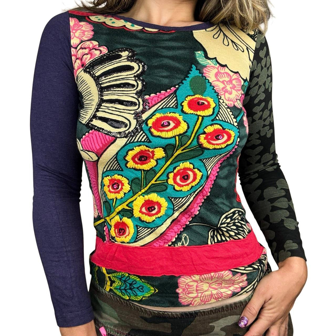 Desigual Embroidered Long Sleeve (XS)