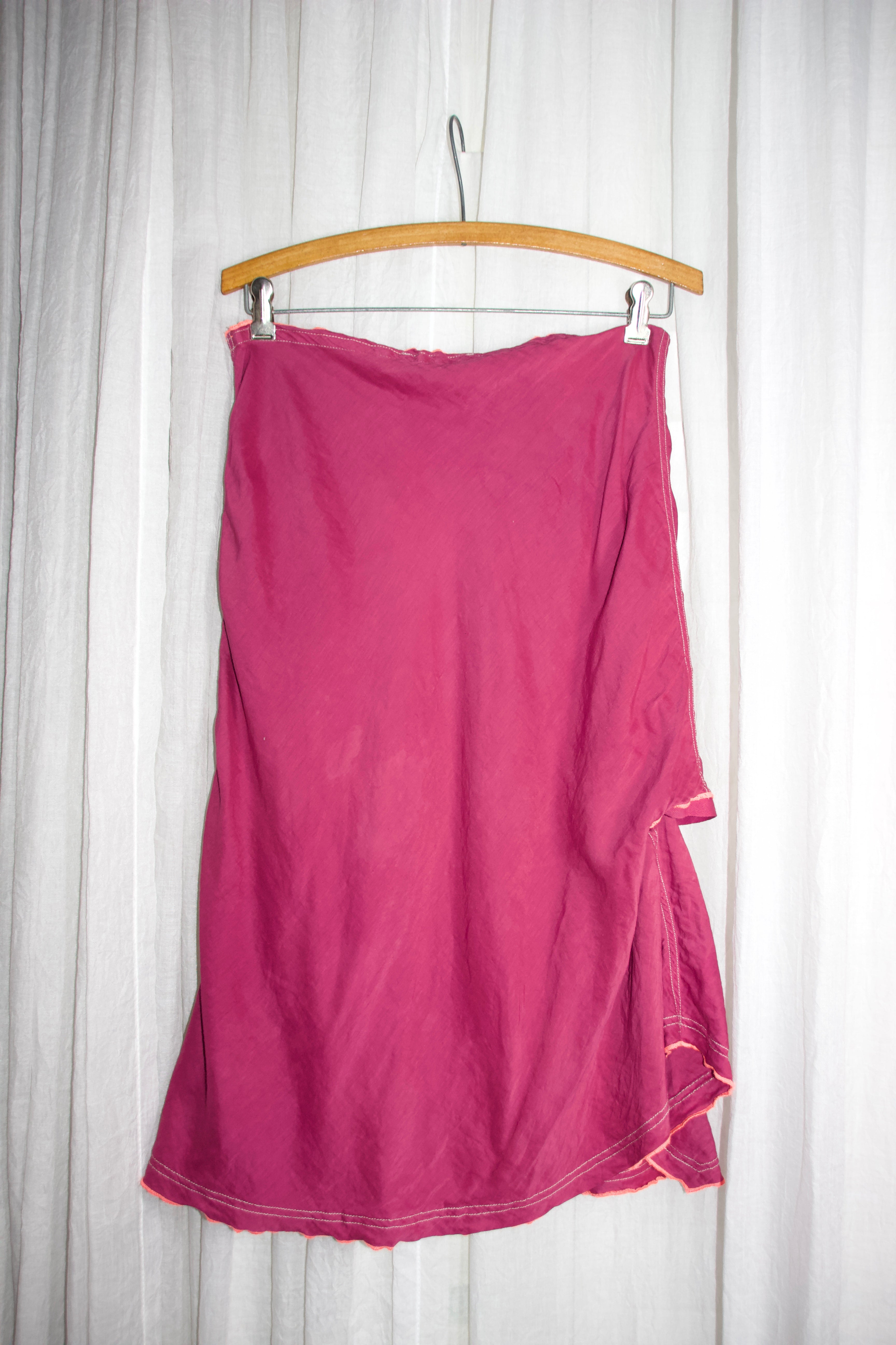 Y2K Cop Copine Silk Blend Skirt (S/M)