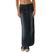 90s Denim Maxi Skirt (S)