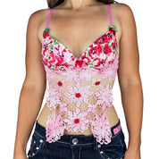 Fruity Floral Doily Top (S)