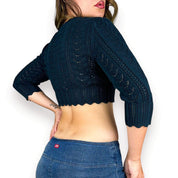2000s Express Crochet Cropped Cardigan (M)