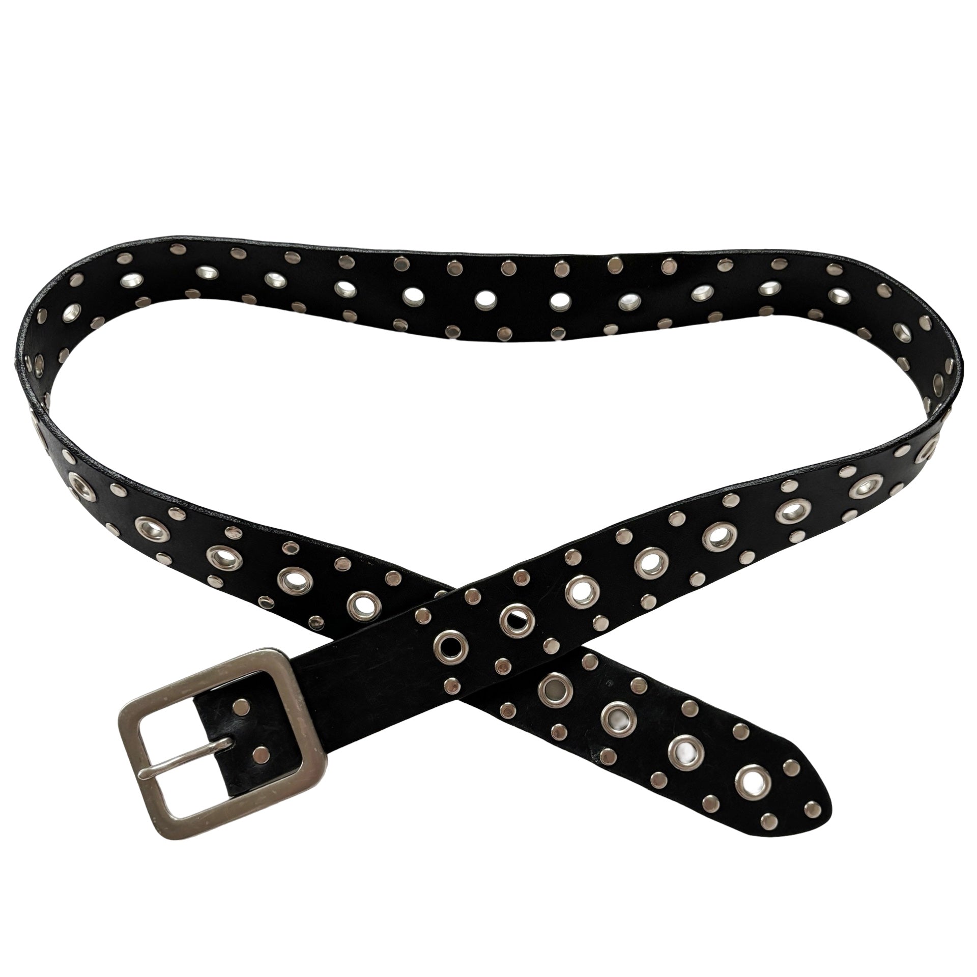 Leather Studded Grommet Belt (XS-XL)
