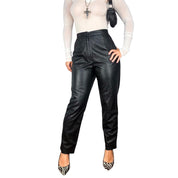 90s Leather Straight Leg Pants (S)