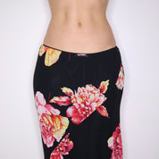 Y2K Italian Low Waisted Floral Skirt (S/M)