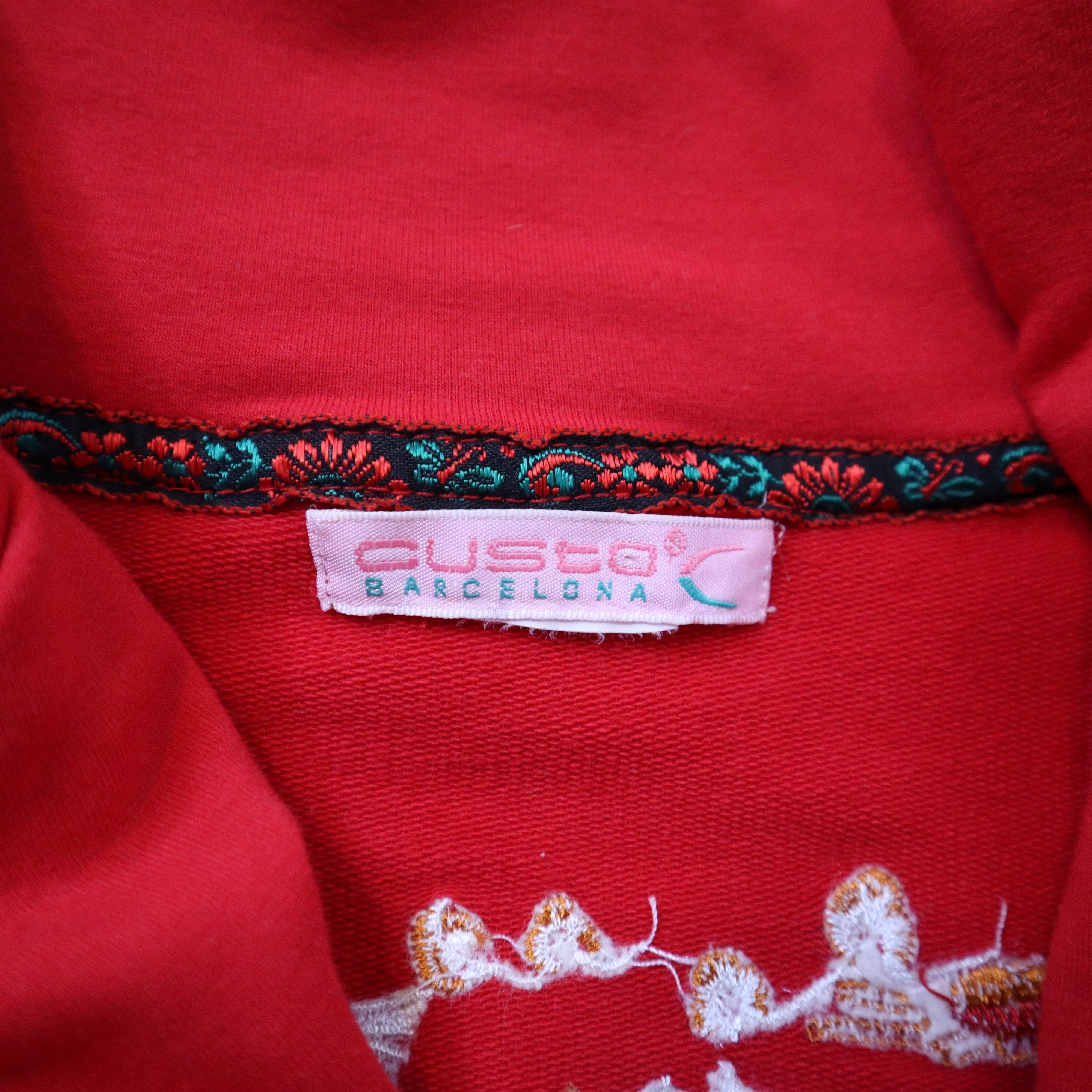 CUSTO BARCELONA Red Zip Up Jacket (M)