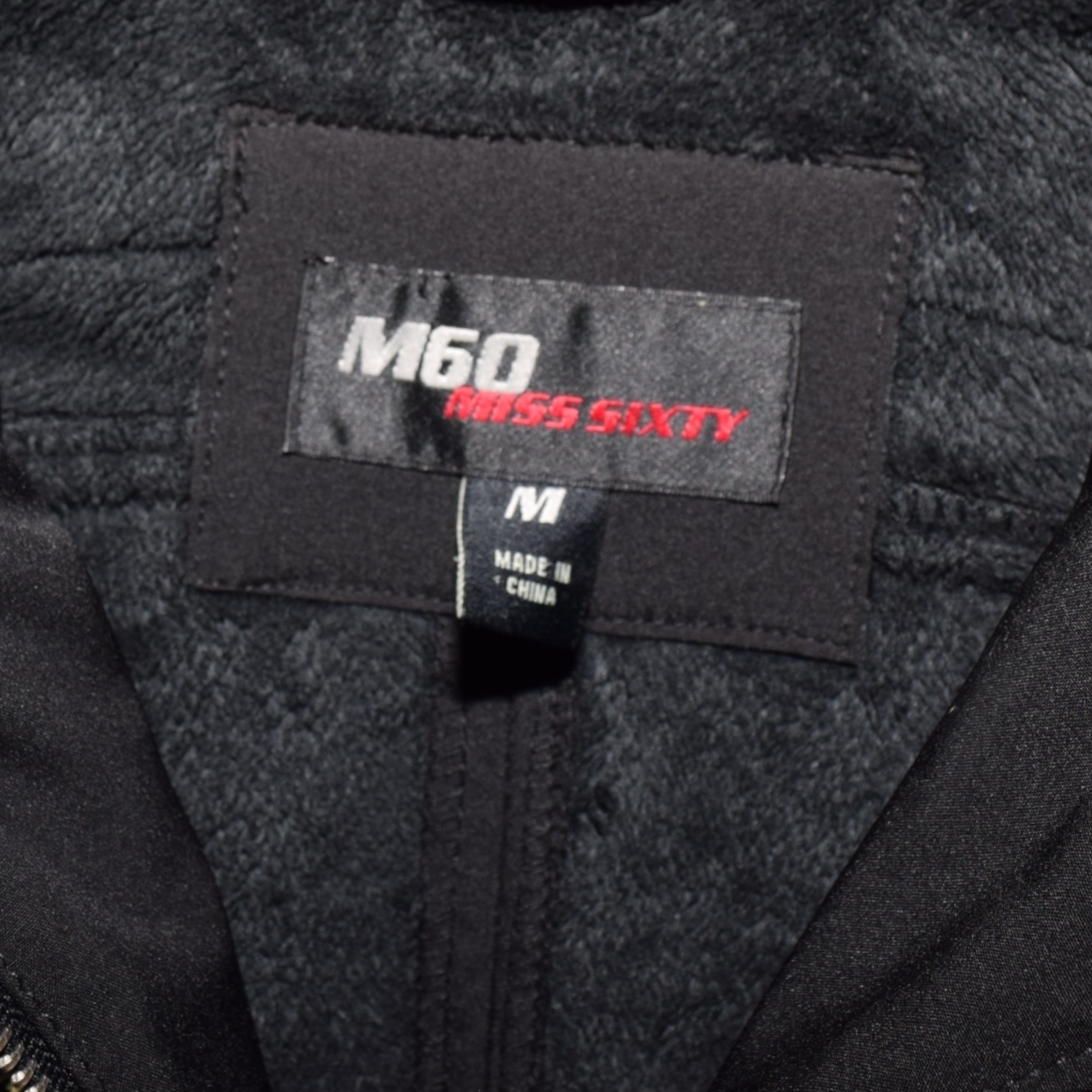 Miss Sixty M60 Black Zip Front Coat (M)