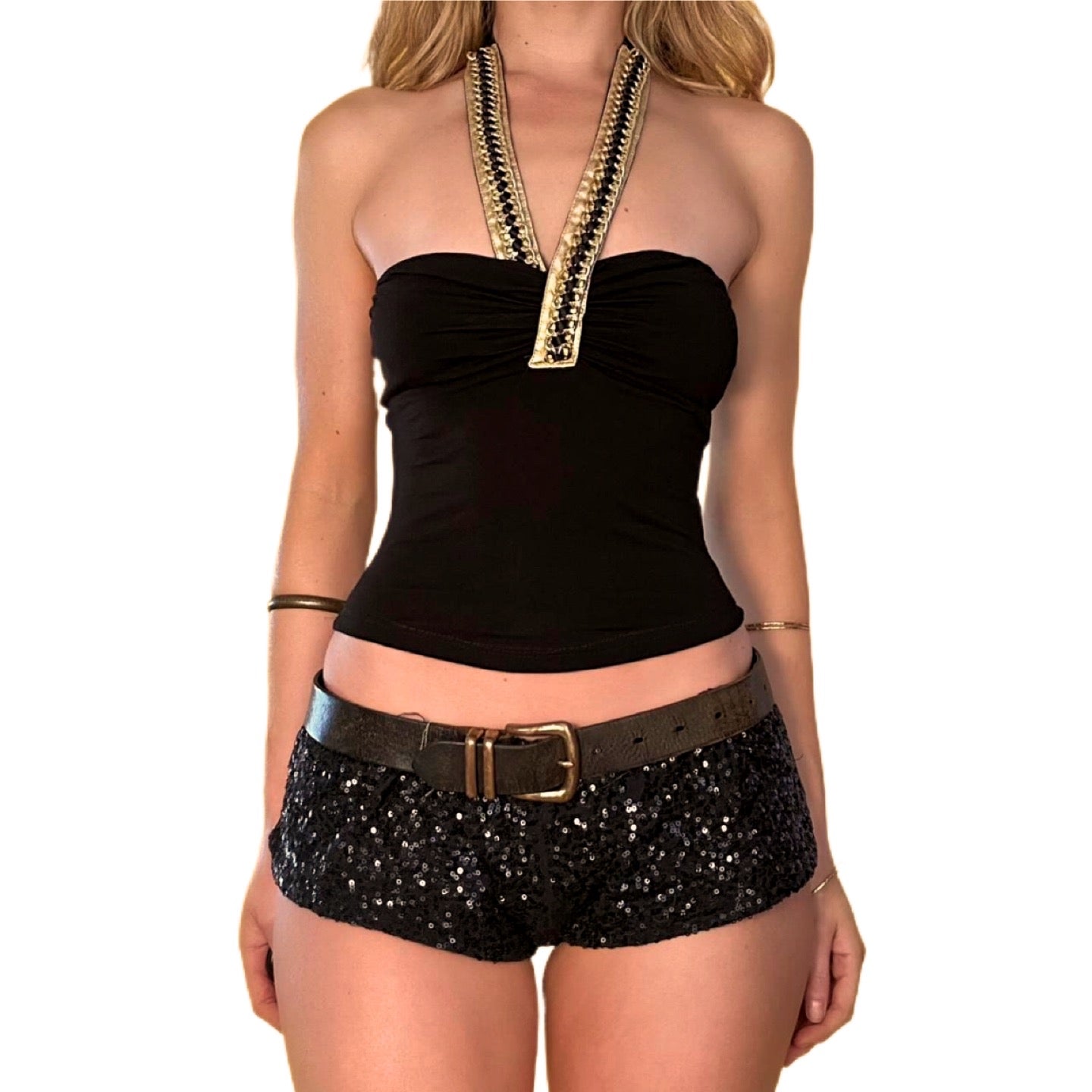 Y2k chain halter top