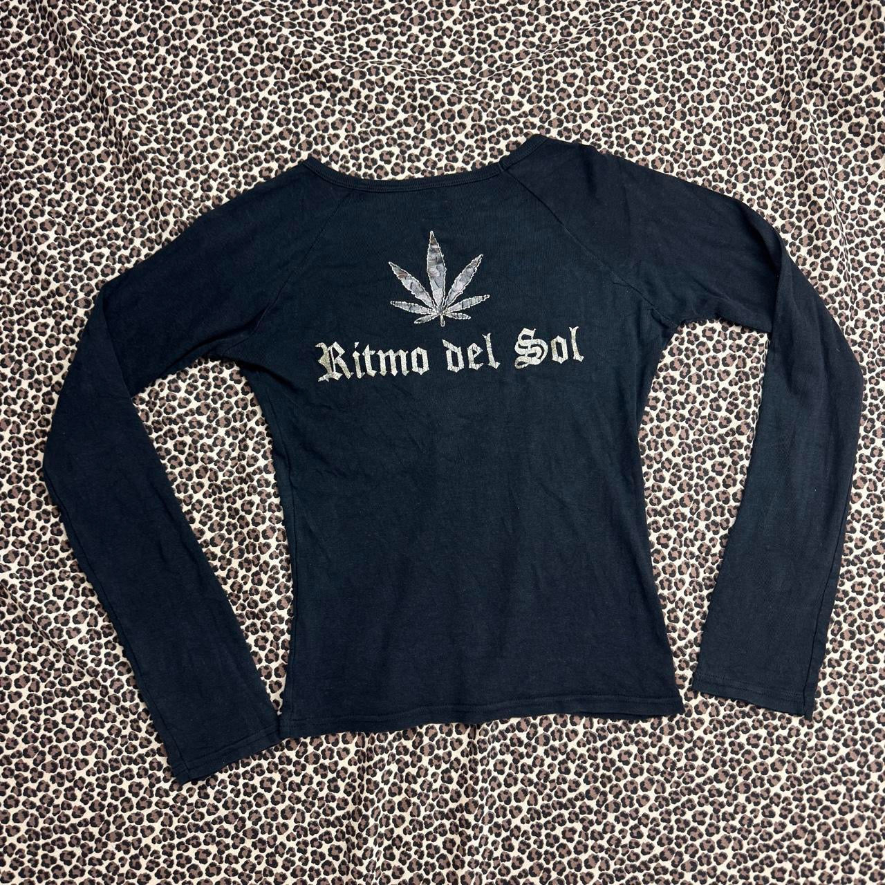 Vintage Camo Cannabis Graphic Long Sleeve (S)