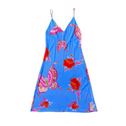 Periwinkle Blue Satin Butterfly Slip (S)