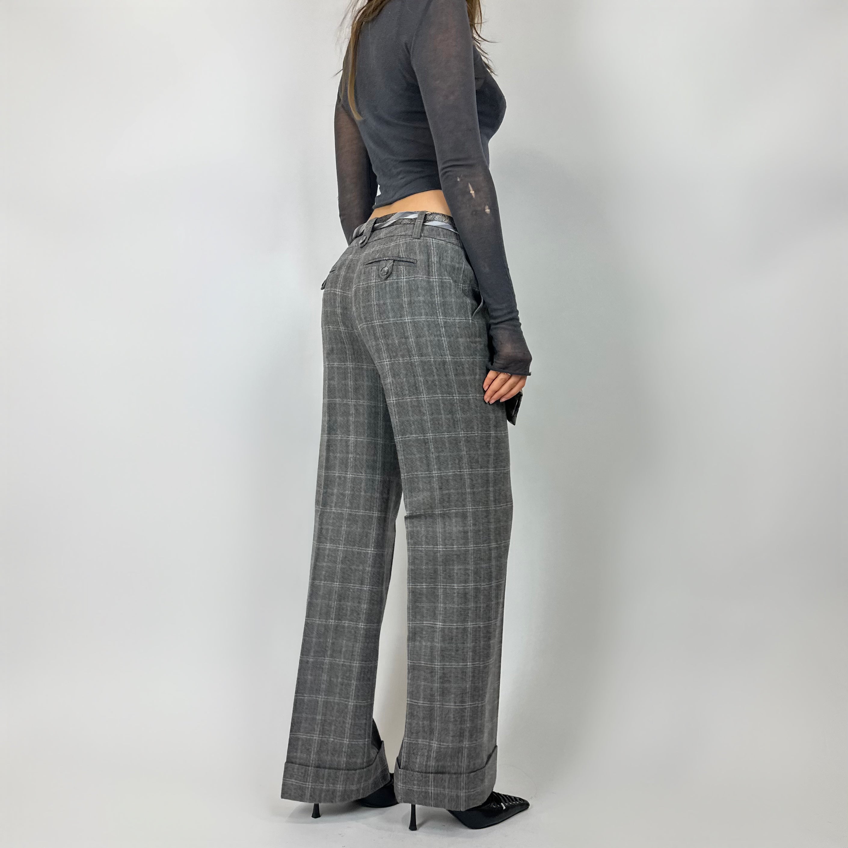 00’s Wool Plaid Pants (size 4)