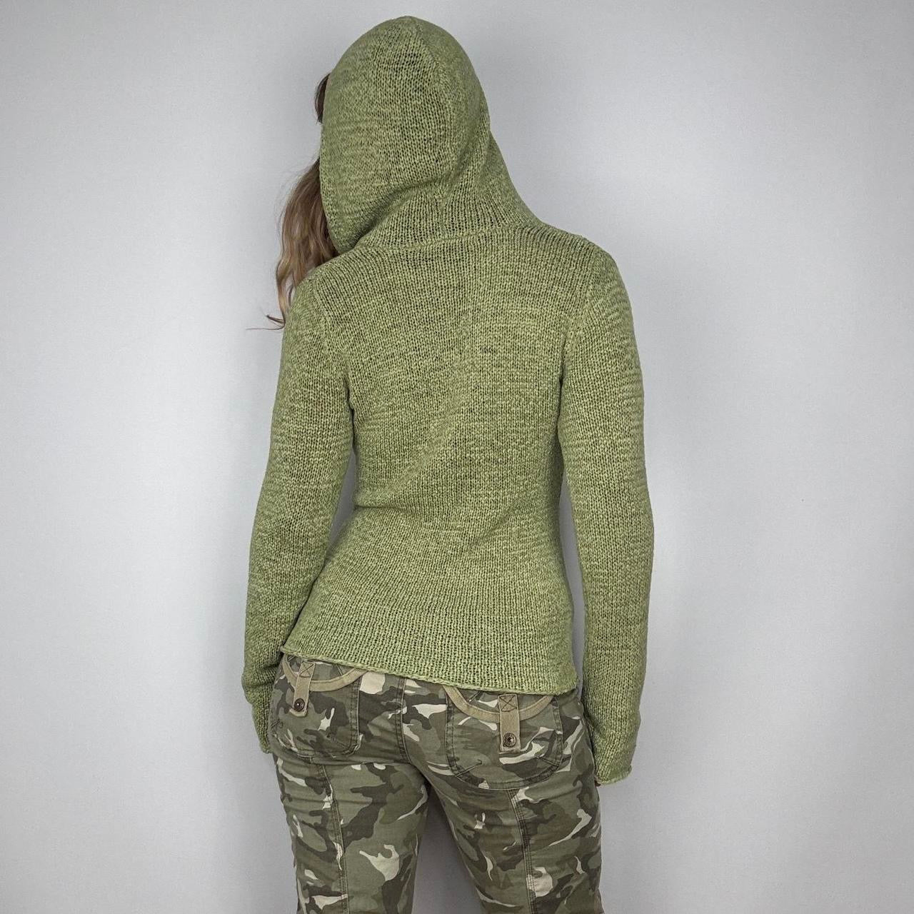 Matcha Green Hooded Knit Top (M/L)